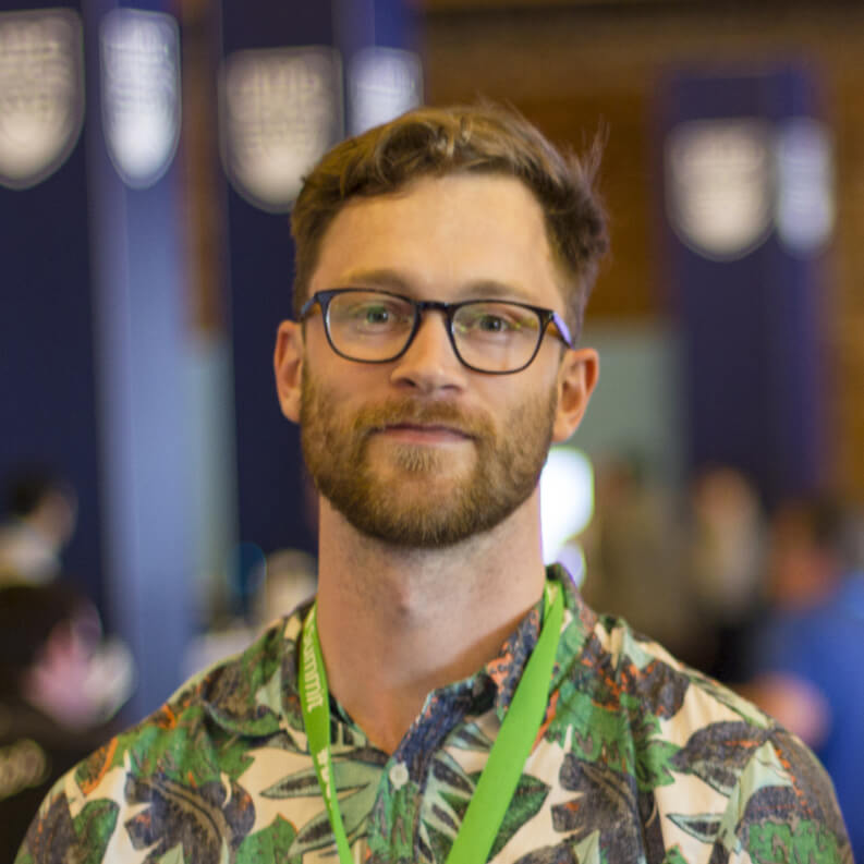 Brett Rutledge, a Vancouver web design expert. Taken at the BCTech confernce